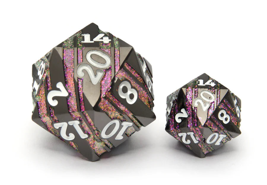 35mm Black & Purple Metal D20