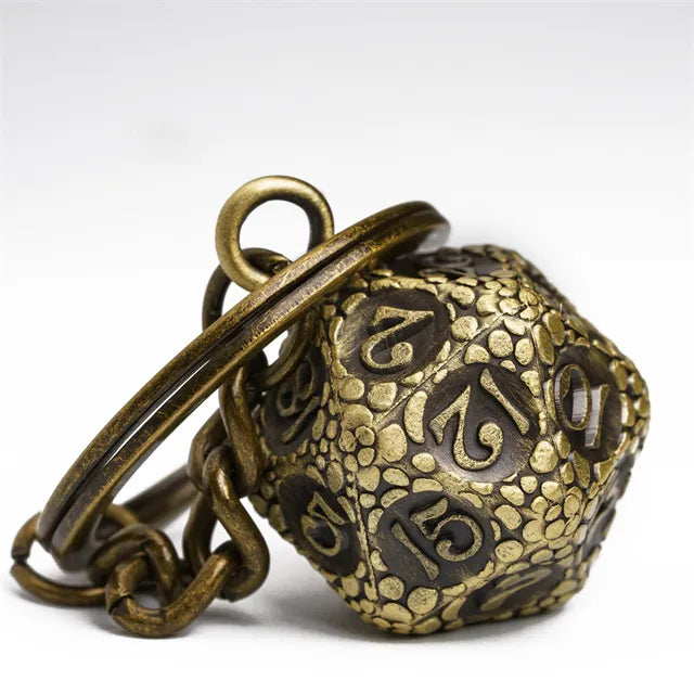 Metal D20 Keyring