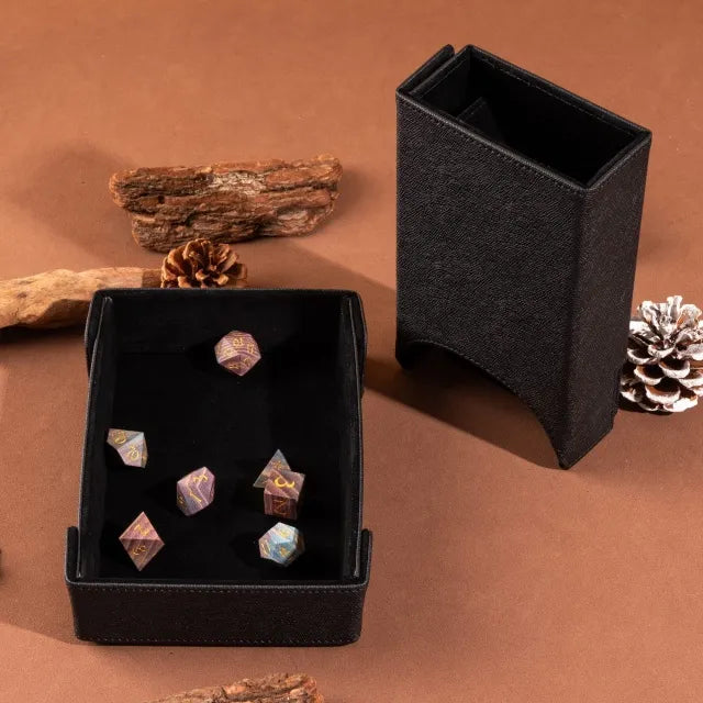 Folding Dice Tower & Dice Tray - Black
