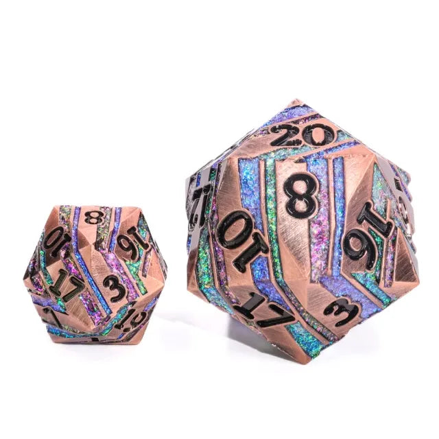 35mm Copper & Rainbow Metal D20
