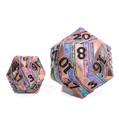 35mm Copper & Rainbow Metal D20