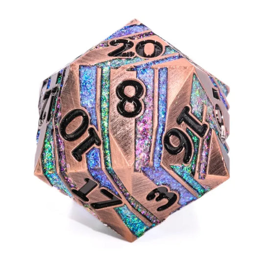 35mm Copper & Rainbow Metal D20