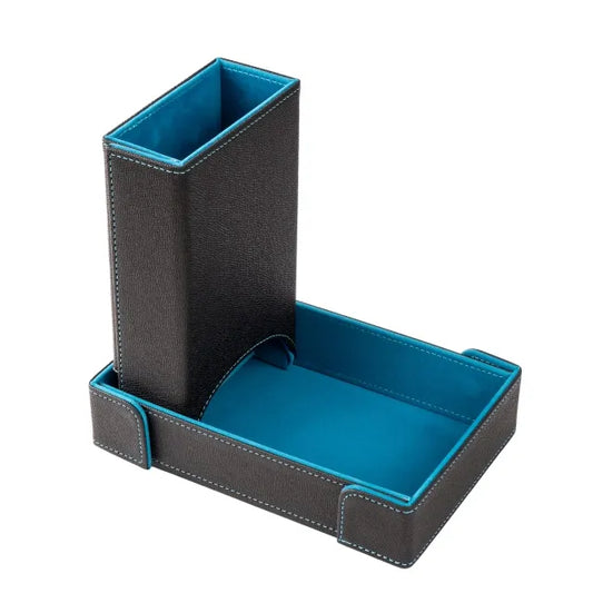 Folding Dice Tower & Dice Tray - Blue