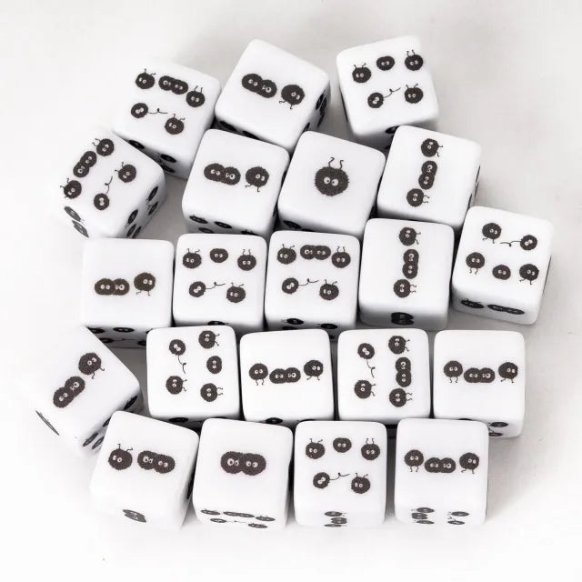 12 Piece D6 Set - Dust Sprites: White