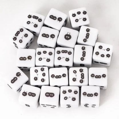 12 Piece D6 Set - Dust Sprites: White