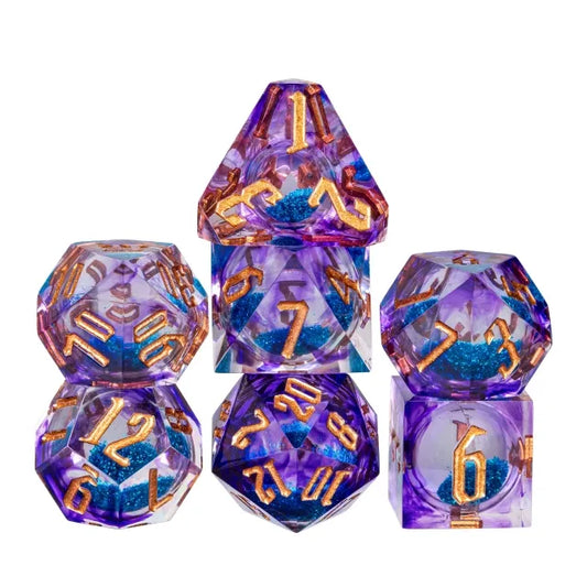 Glitter Dice - Blue & Purple