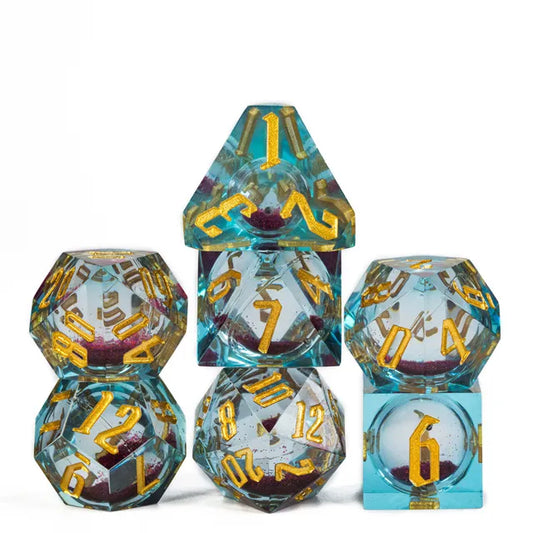 Glitter Dice - Purple & Orange
