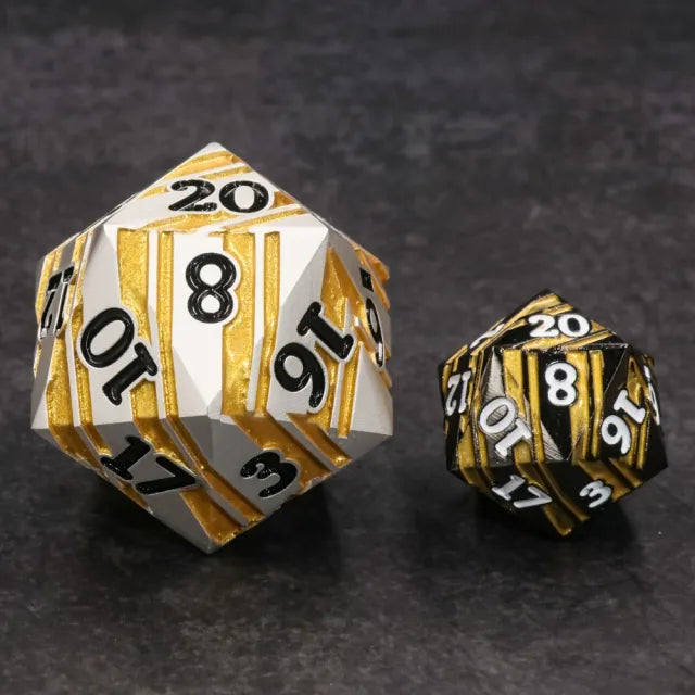 35mm Silver & Gold Metal D20