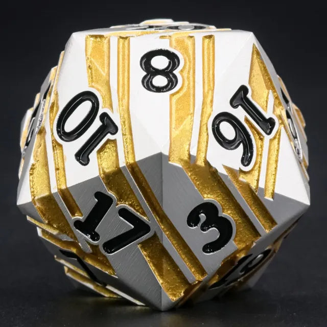 35mm Silver & Gold Metal D20