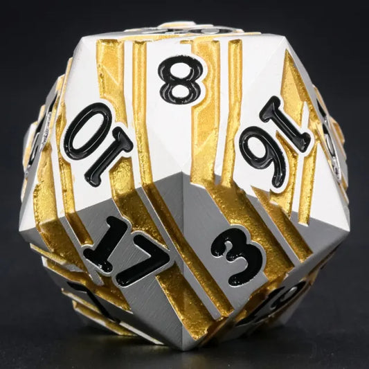 35mm Silver & Gold Metal D20