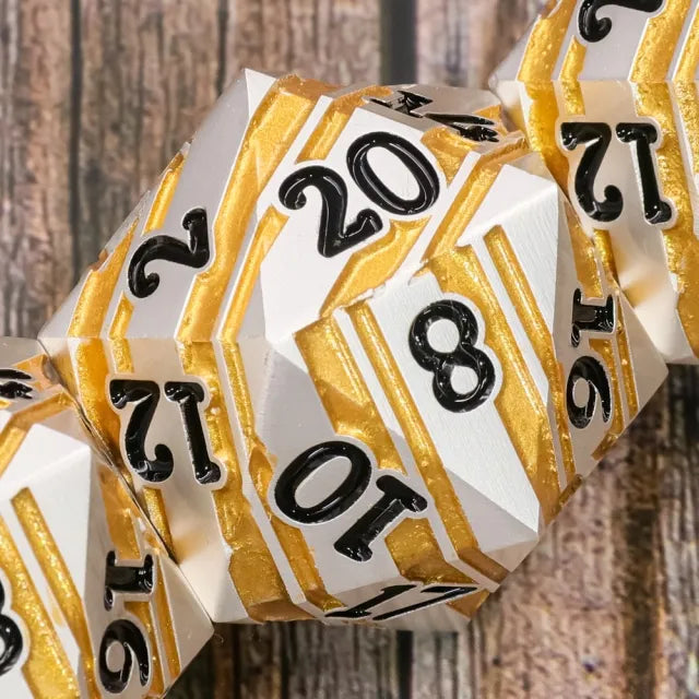 35mm Silver & Gold Metal D20
