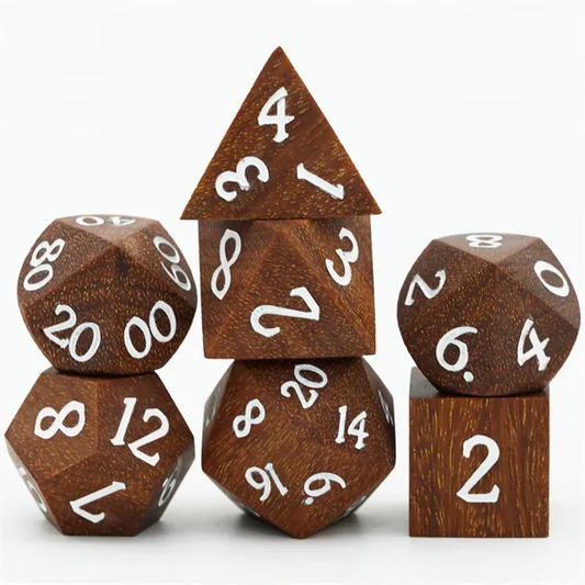 Wooden Dice - Golden Sandalwood