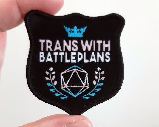 Trans With Battleplans LGBTQ+ Patch