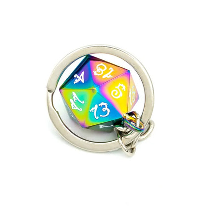 Metal D20 Keyring