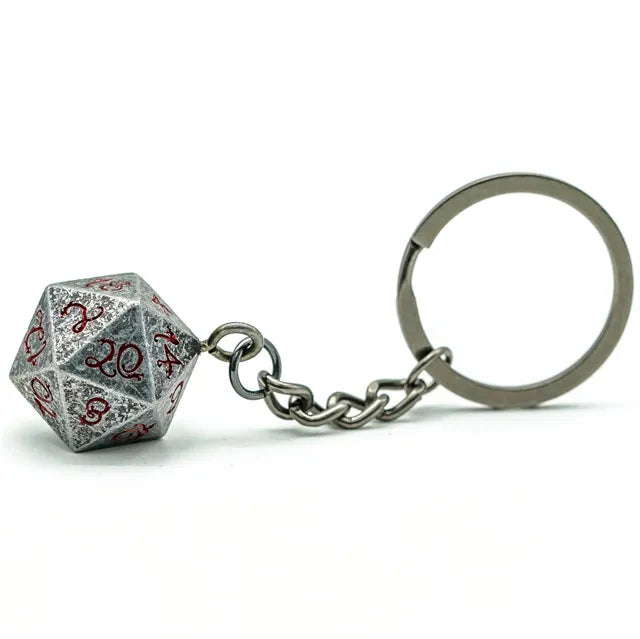 Metal D20 Keyring