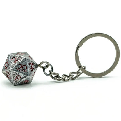 Metal D20 Keyring