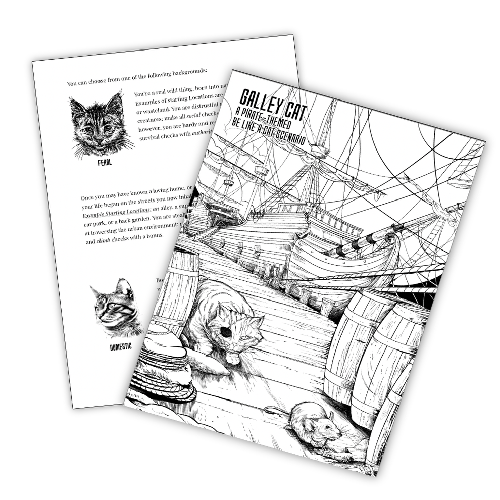 Be Like A Cat: 2nd Edition - A Solo or Two Player RPG
