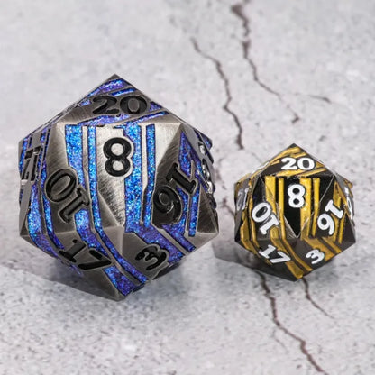 35mm Steel & Blue Metal D20