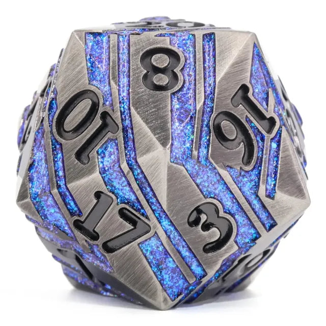 35mm Steel & Blue Metal D20