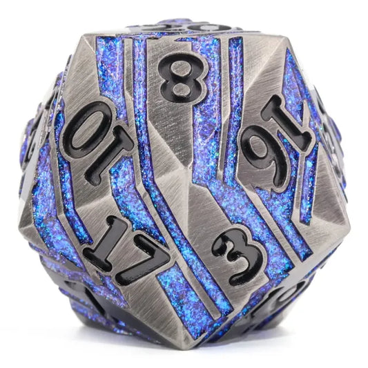 35mm Steel & Blue Metal D20