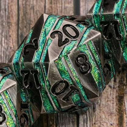 35mm Steel & Green Metal D20