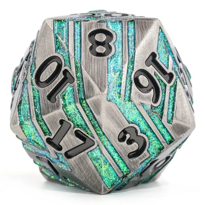 35mm Steel & Green Metal D20