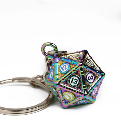 Metal D20 Keyring